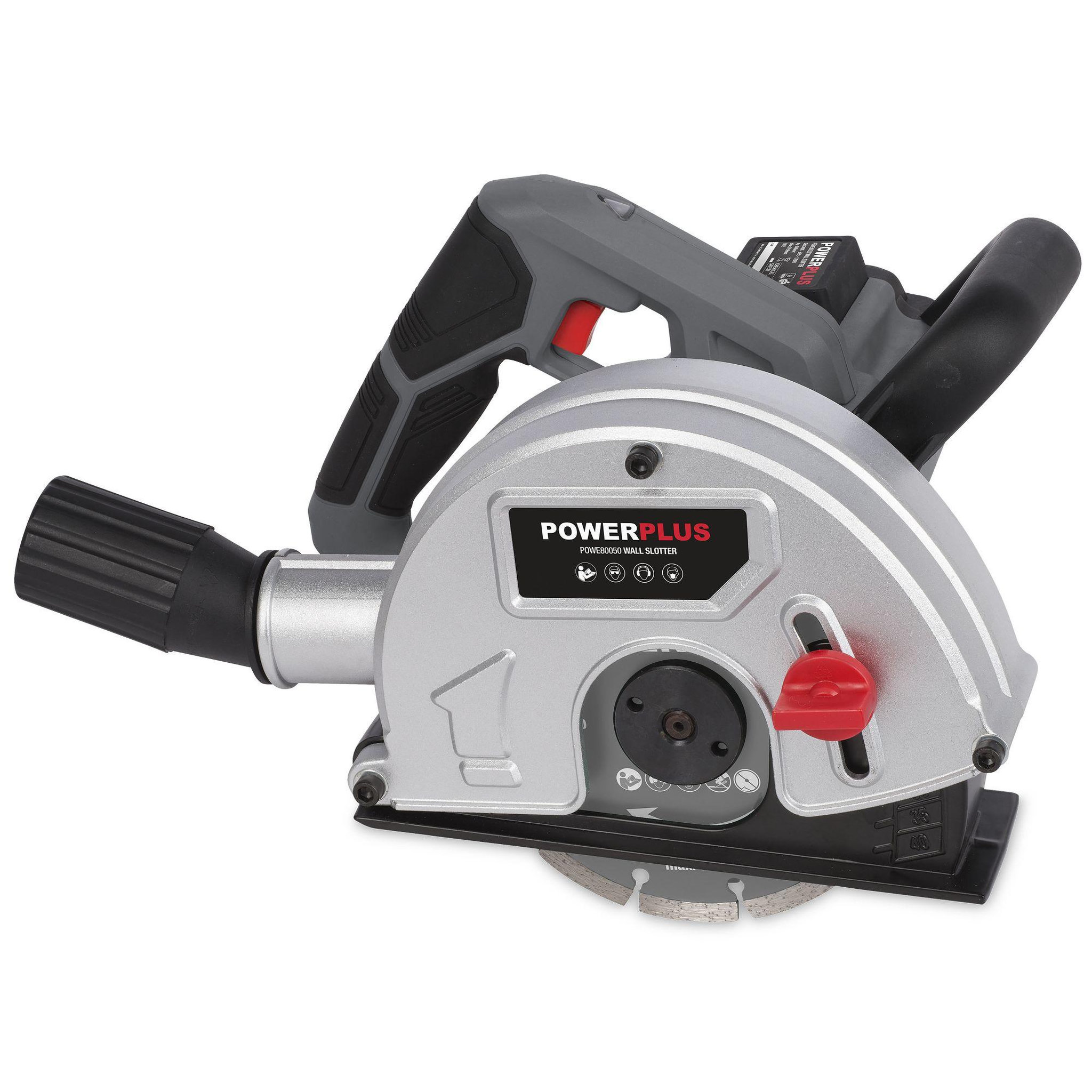 Voir la diapositive 1 : POWERPLUS Rainureuse électrique 2 disques 1700w