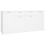 Voir la diapositive 2 : VIDAXL Buffet Blanc 160x36x75 cm Bois d'ingenierie