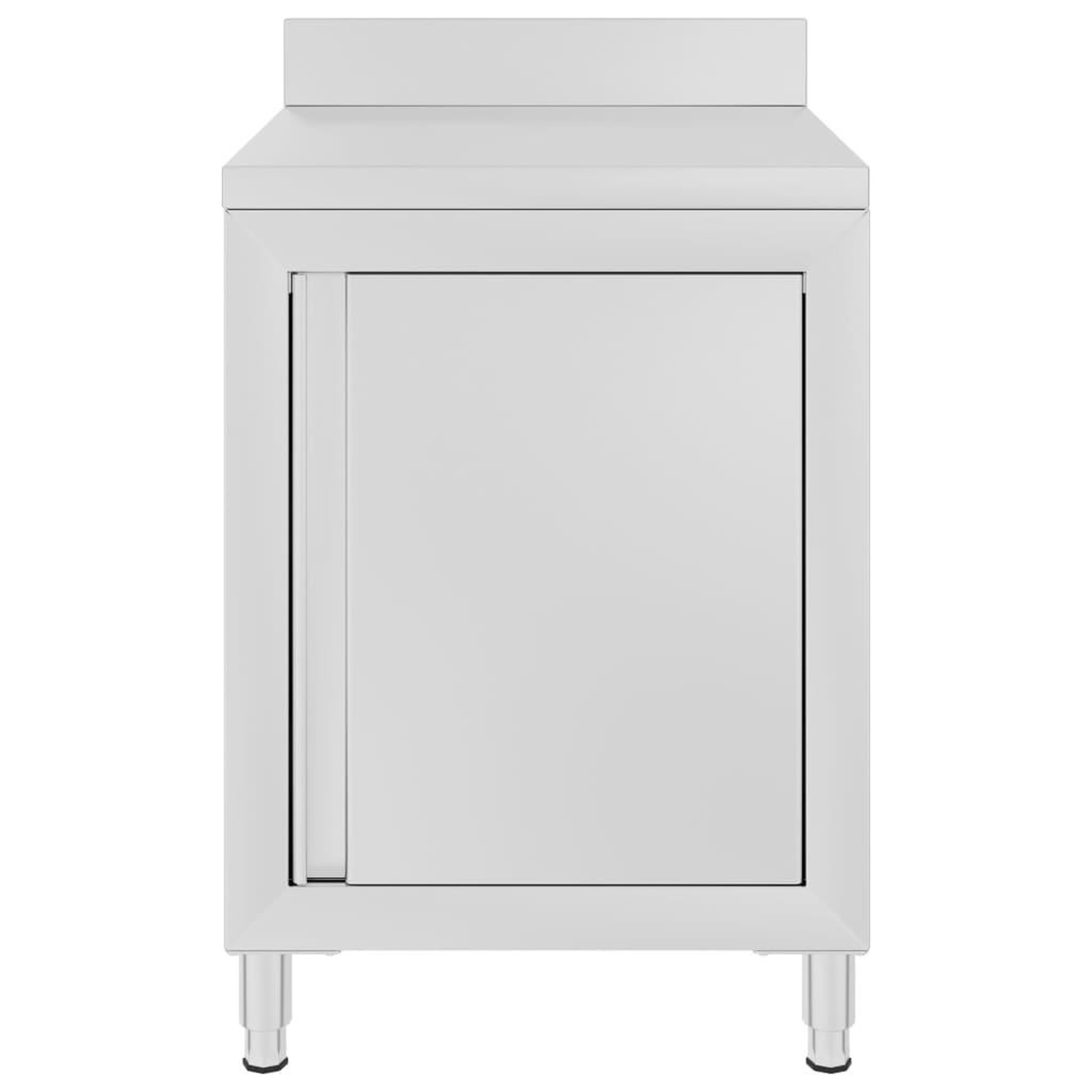 Voir la diapositive 2 : VIDAXL Table de travail commerciale avec armoire 60x60x96 cm Inox