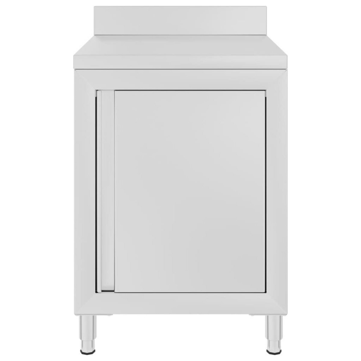 VIDAXL Table de travail commerciale avec armoire 60x60x96 cm Inox