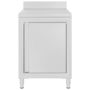 Voir la diapositive 2 : VIDAXL Table de travail commerciale avec armoire 60x60x96 cm Inox