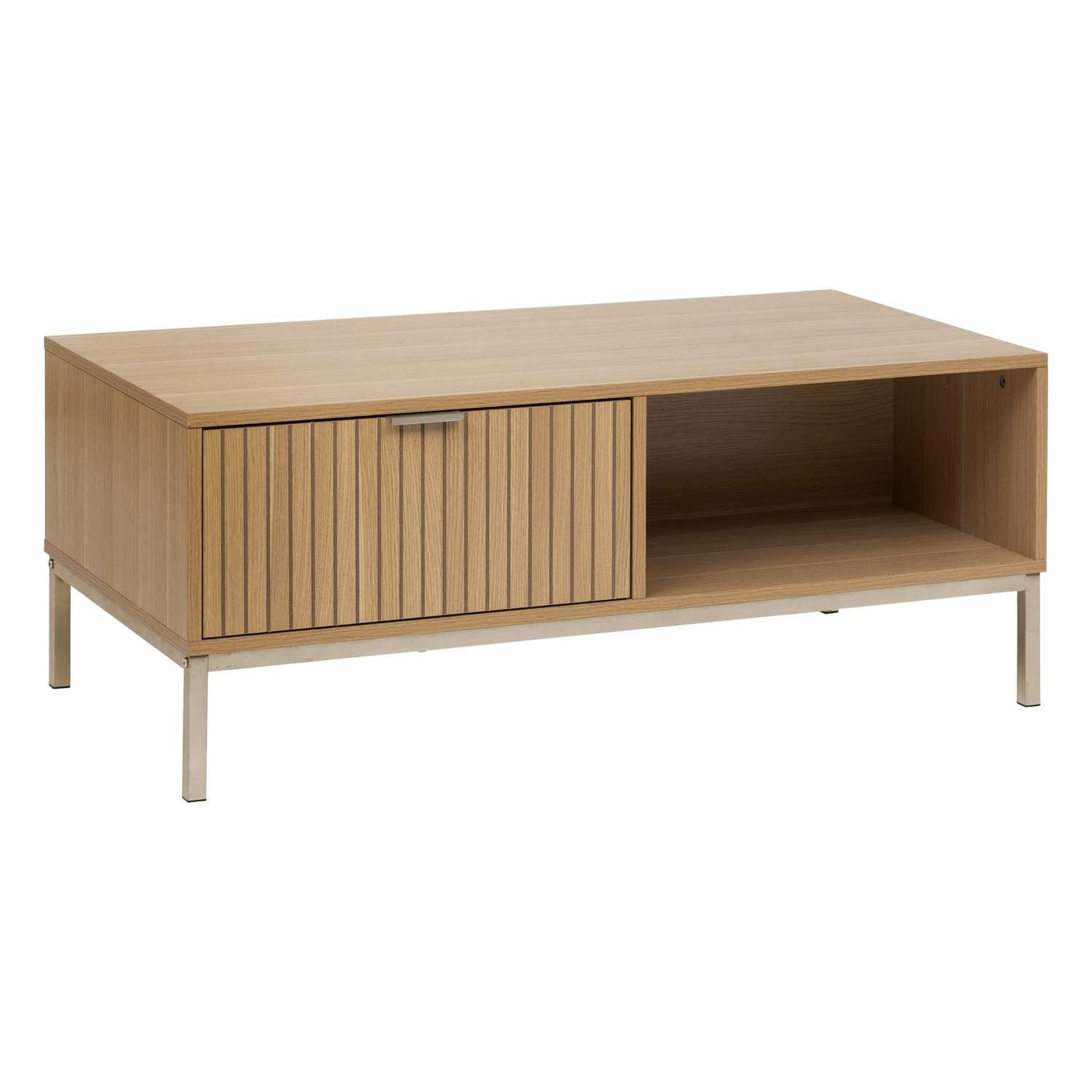 FIVE Table basse 1 tiroir en bois tasso - marron