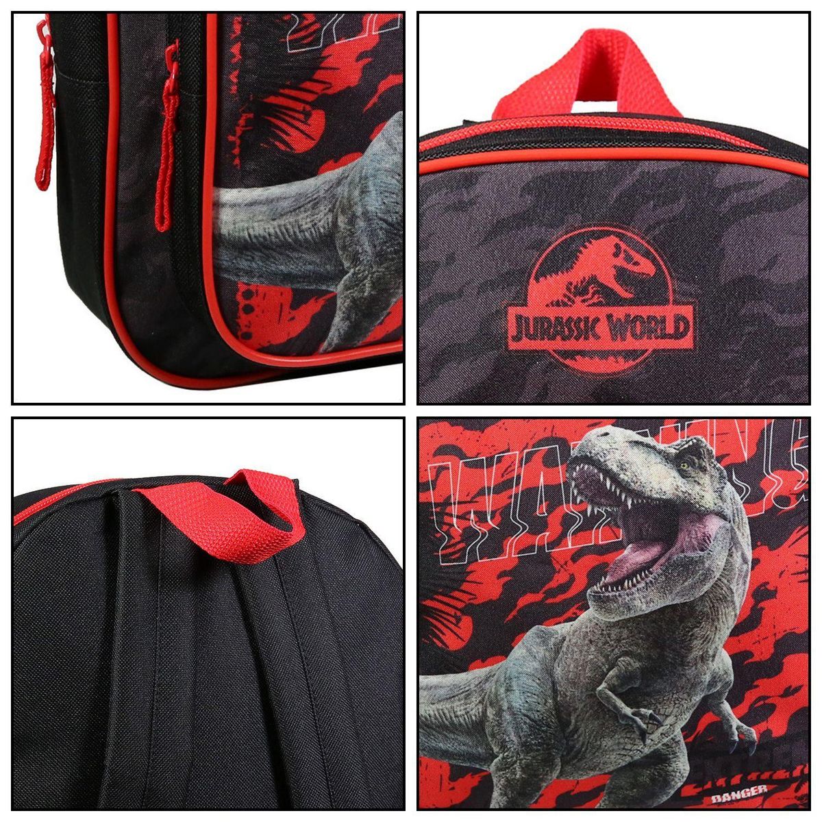 Bagtrotter BAGTROTTER Sac à dos 31 cm avec poche maternelle Jurassic World Dinosaure Noir