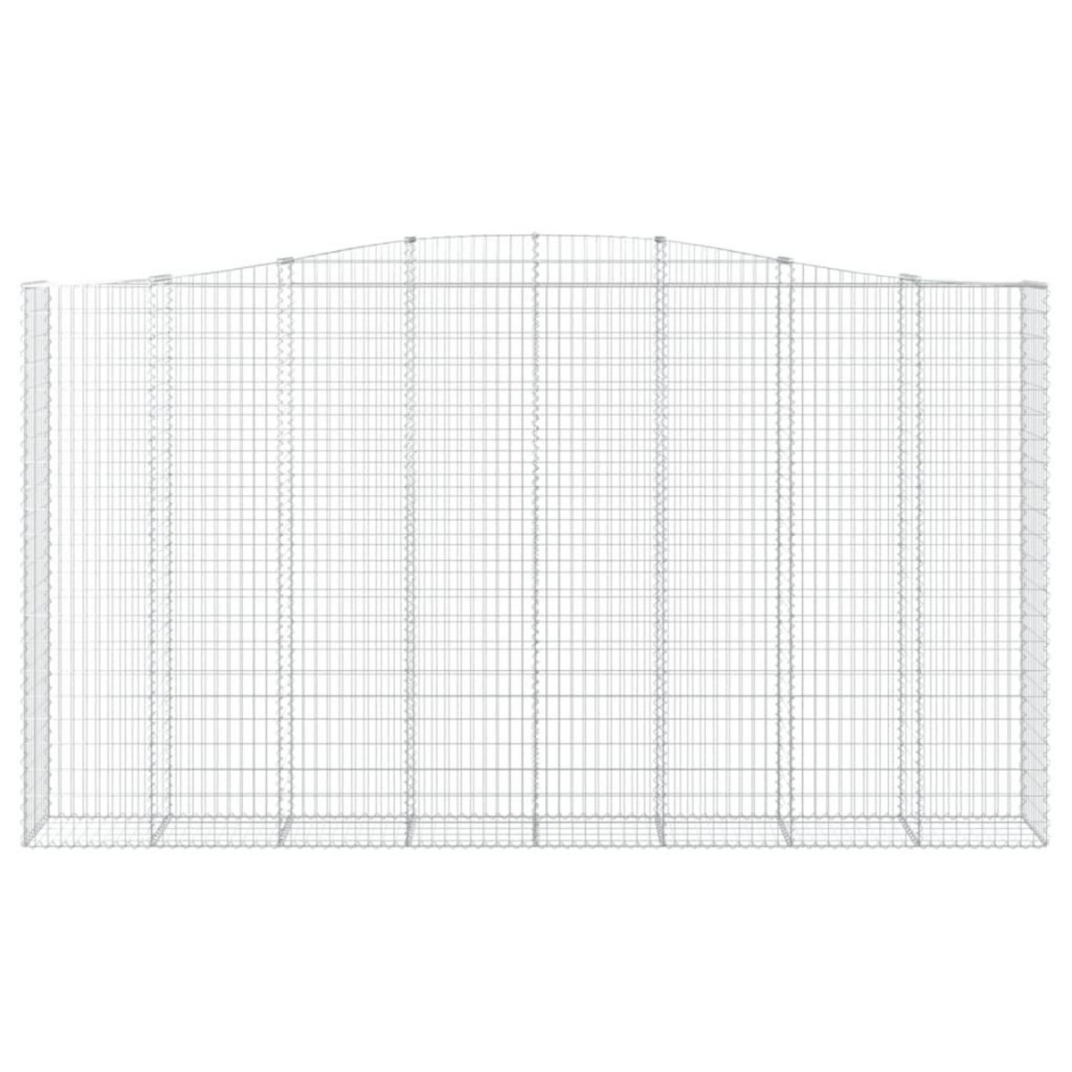 VIDAXL Paniers a gabions arques 8 pcs 400x50x220/240 cm Fer galvanise