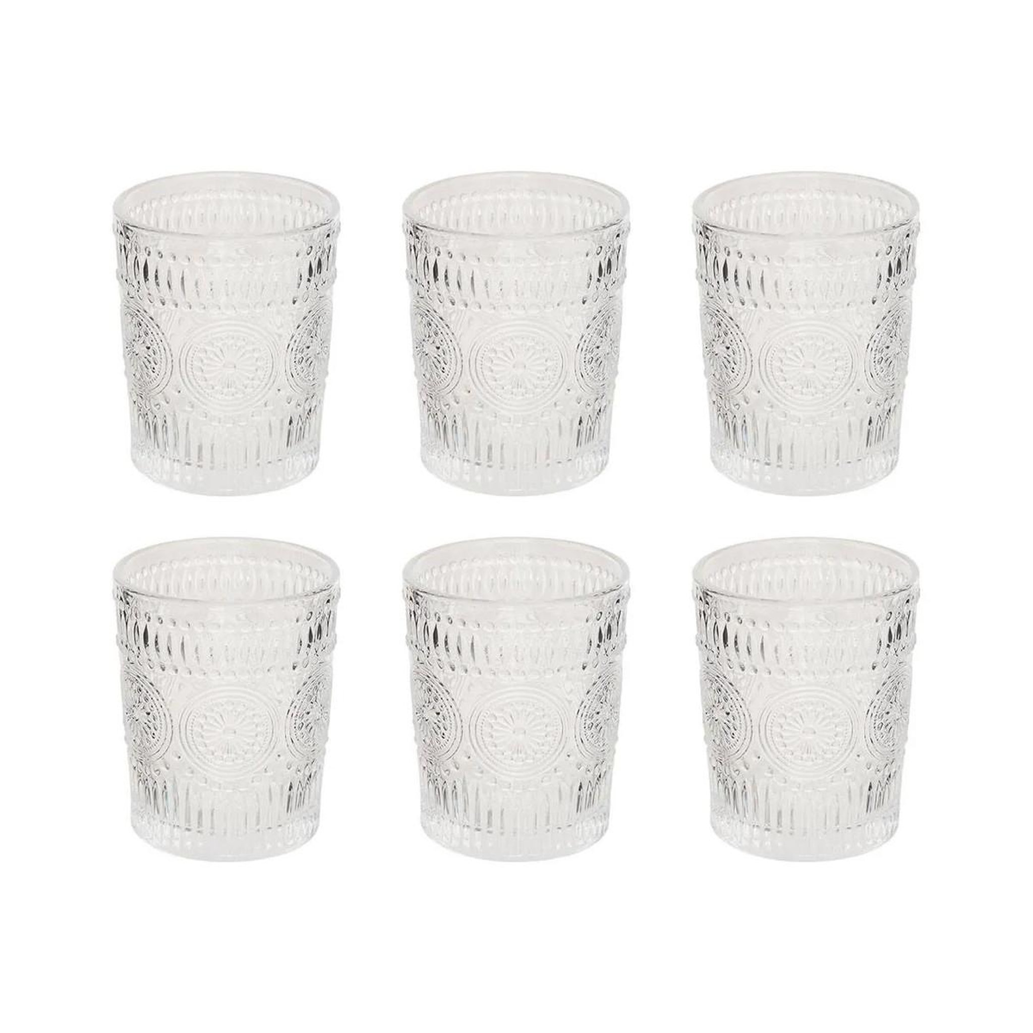 SECRET DE GOURMET Lot de 6 verres bas  ina  30cl transparent