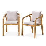 Paris Prix Lot de 2 Fauteuils de Jardin  Serena  75cm Naturel