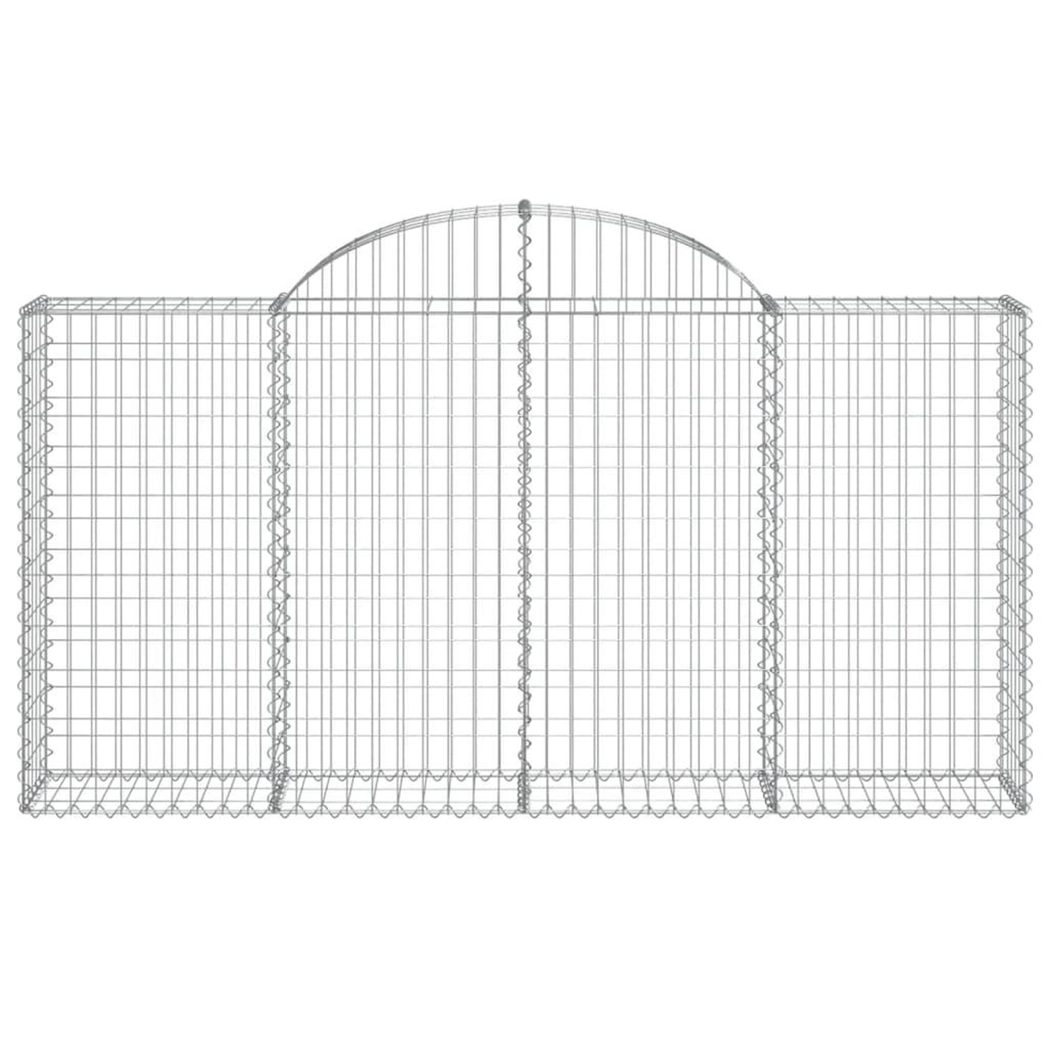 Voir la diapositive 4 : VIDAXL Paniers a gabions arques 5 pcs 200x30x100/120 cm Fer galvanise