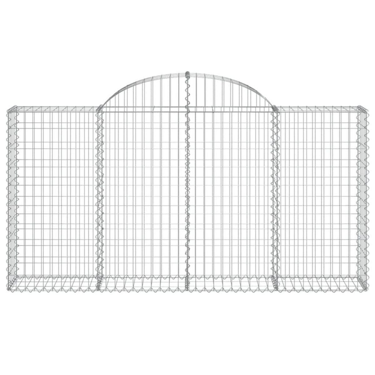 VIDAXL Paniers a gabions arques 5 pcs 200x30x100/120 cm Fer galvanise