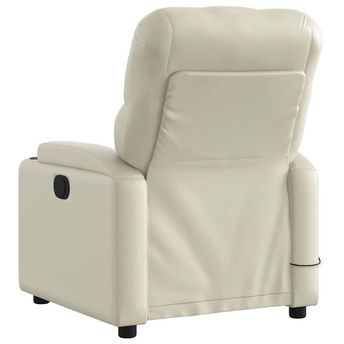 VIDAXL Fauteuil inclinable de massage Creme Similicuir