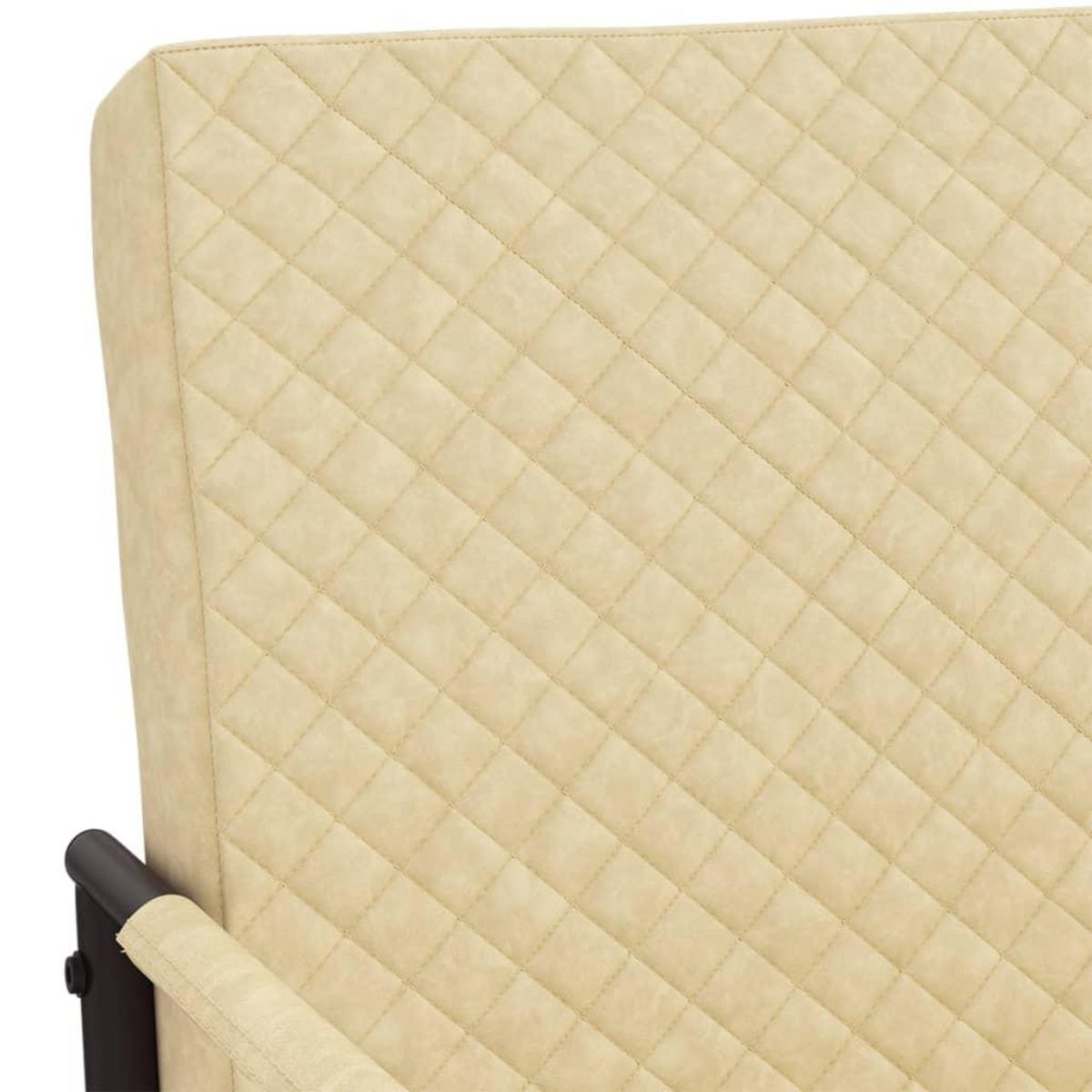 VIDAXL Chaise cantilever Creme Similicuir