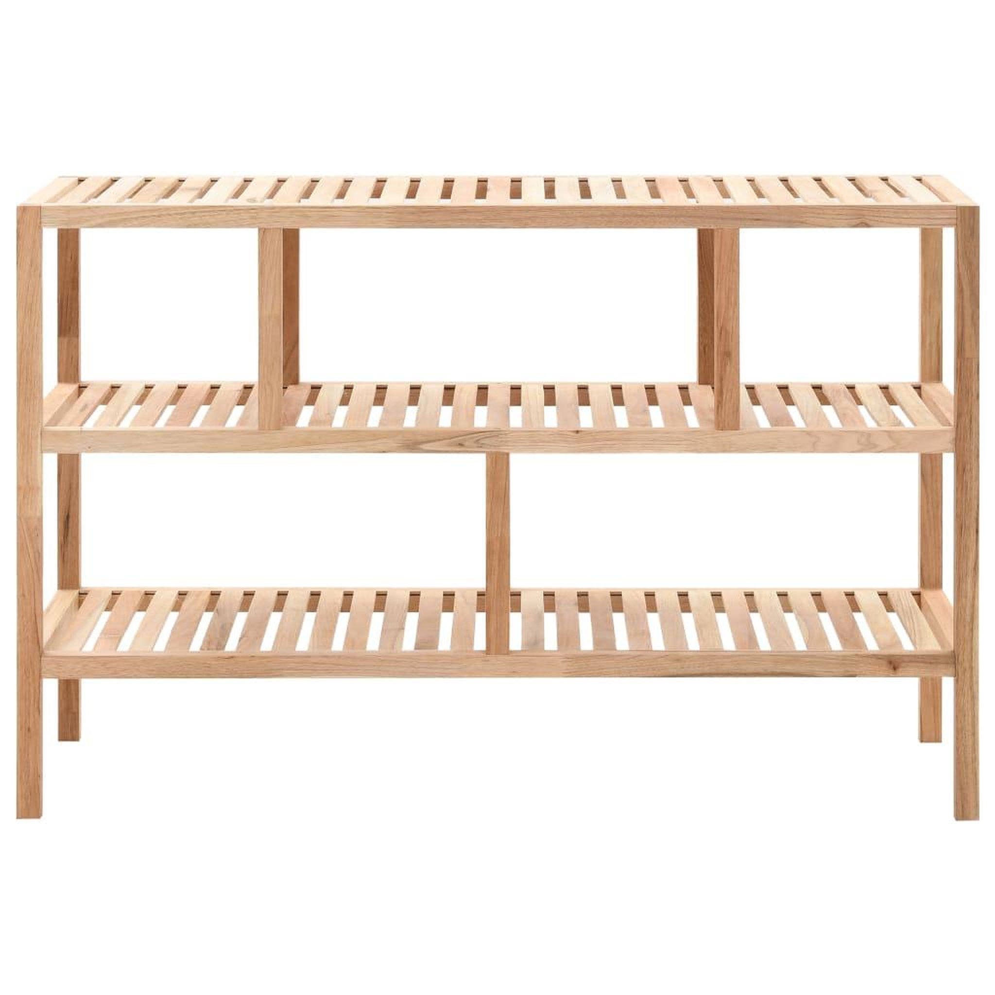 Voir la diapositive 2 : VIDAXL Etagere de salle de bain bois de noyer massif 100x40x65 cm