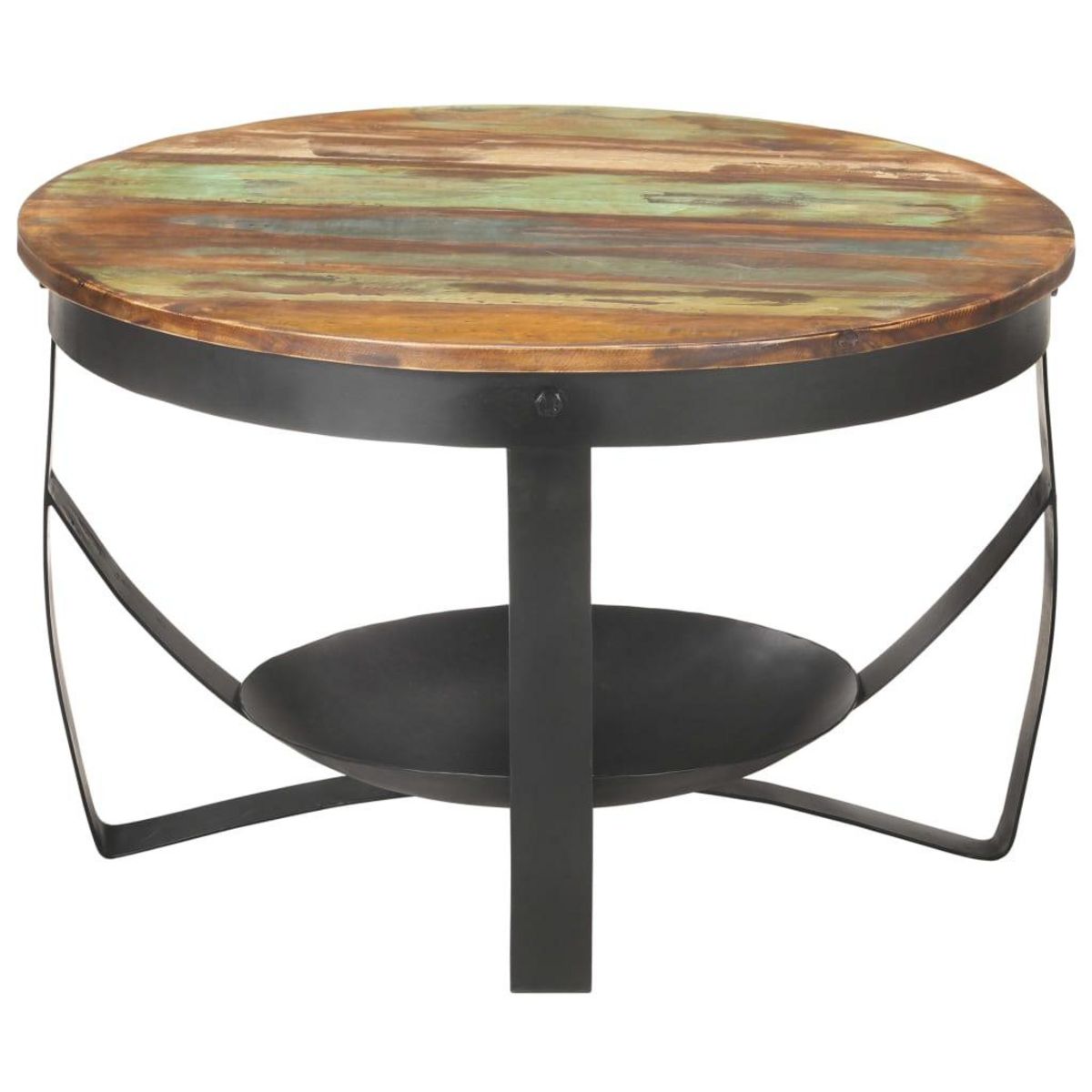 VIDAXL Table basse Ø68x43 cm Bois de recuperation massif