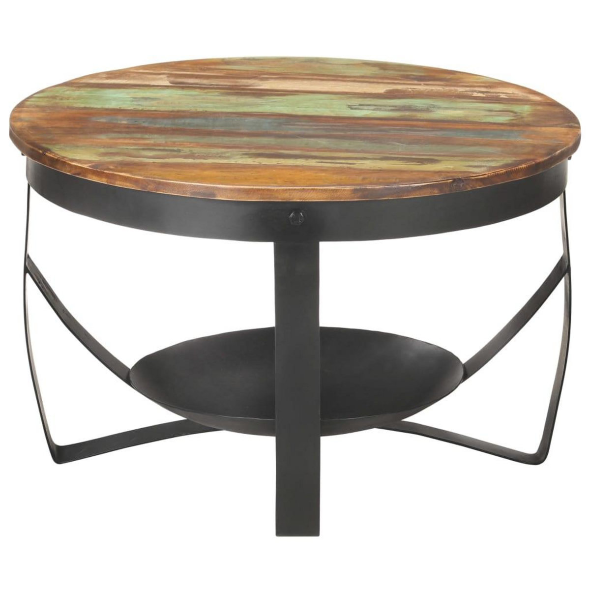 VIDAXL Table basse Ø68x43 cm Bois de recuperation massif