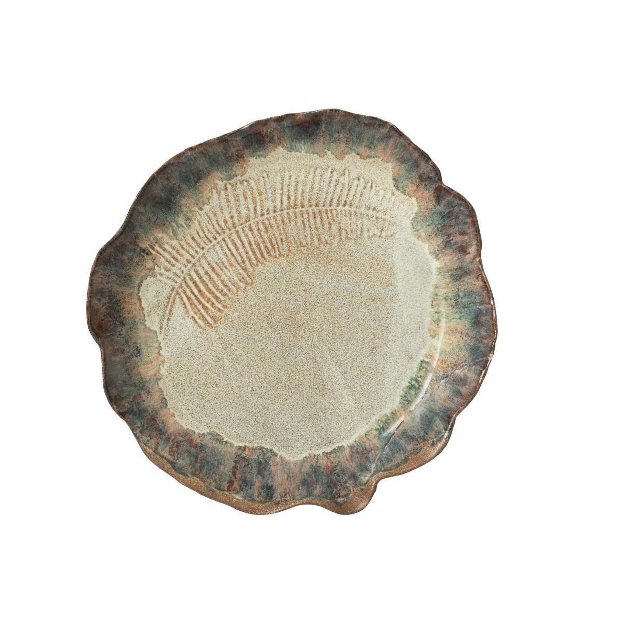 Voir la diapositive 2 : J-LINE Coupelle déco en céramique  naga  30cm rouille