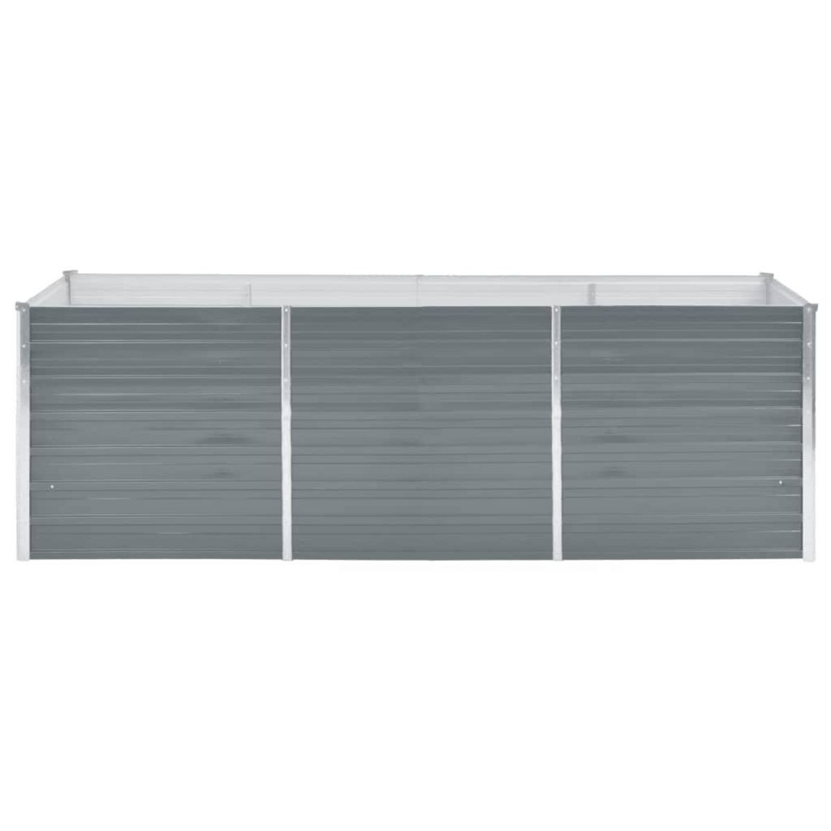 VIDAXL Lit sureleve de jardin Acier galvanise 240x80x77 cm Gris
