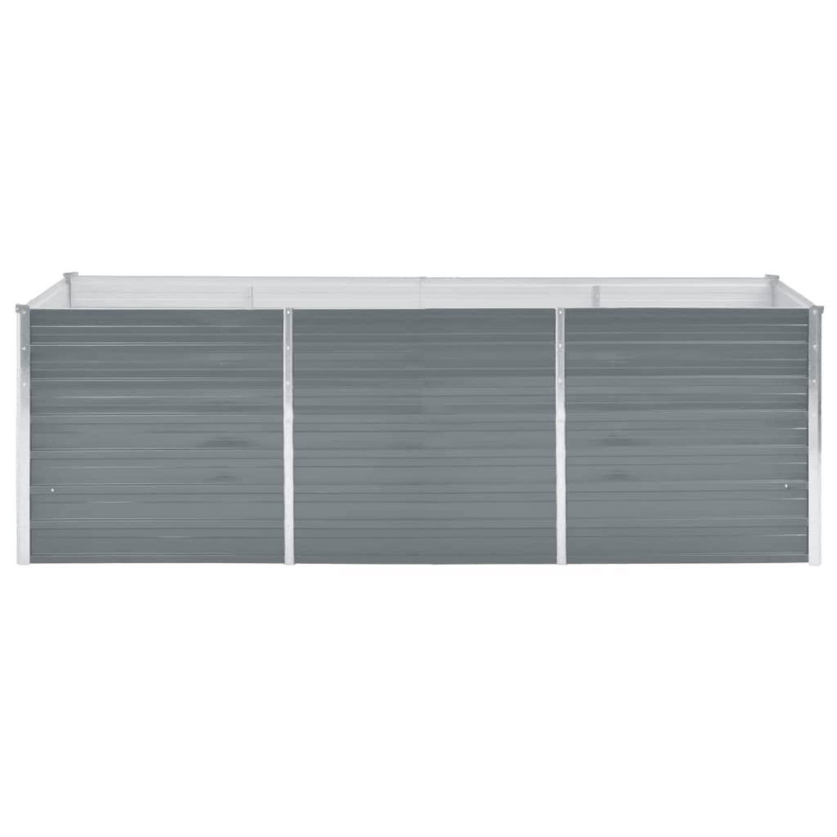 VIDAXL Lit sureleve de jardin Acier galvanise 240x80x77 cm Gris
