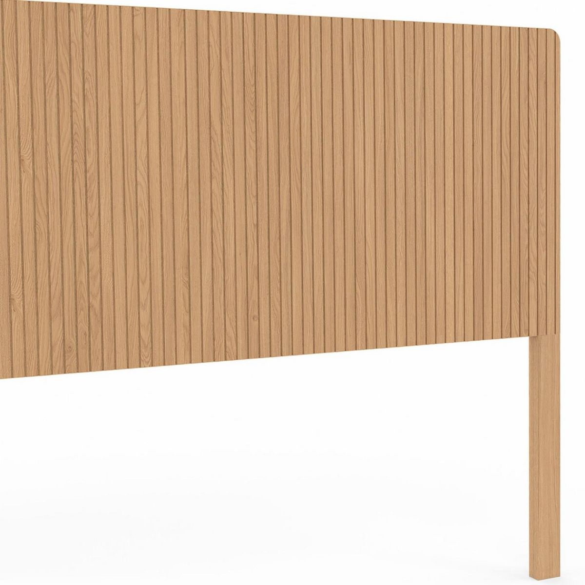 ID MARKET Tête de lit sur pied JULIETTE 160 cm effet lattes tasseau bois