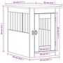 Voir la diapositive 6 : VIDAXL Meuble de cage pour chiens gris beton 45x62x59 cm