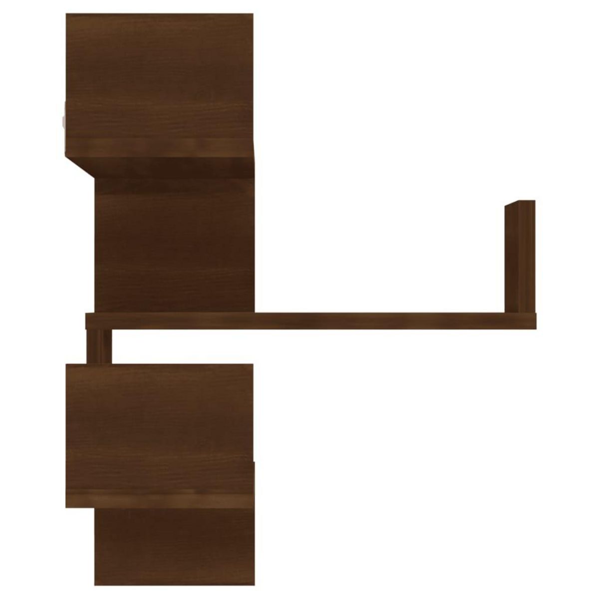 VIDAXL Etageres d'angle murales 2 pcs Chene marron 40x40x50 cm Bois