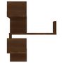 Voir la diapositive 4 : VIDAXL Etageres d'angle murales 2 pcs Chene marron 40x40x50 cm Bois
