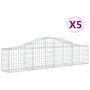 Voir la diapositive 2 : VIDAXL Paniers a gabions arques 5 pcs 200x30x40/60 cm Fer galvanise