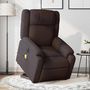 Voir la diapositive 1 : VIDAXL Fauteuil inclinable de massage electrique Marron fonce Tissu