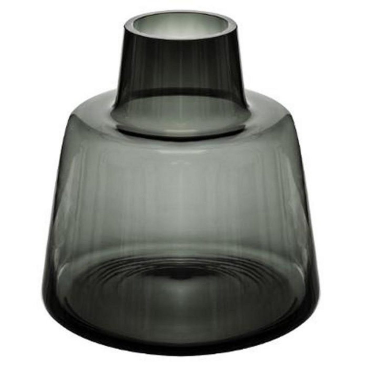 ATMOSPHERA Vase Epaule Design en Verre  Yliana  23cm Gris