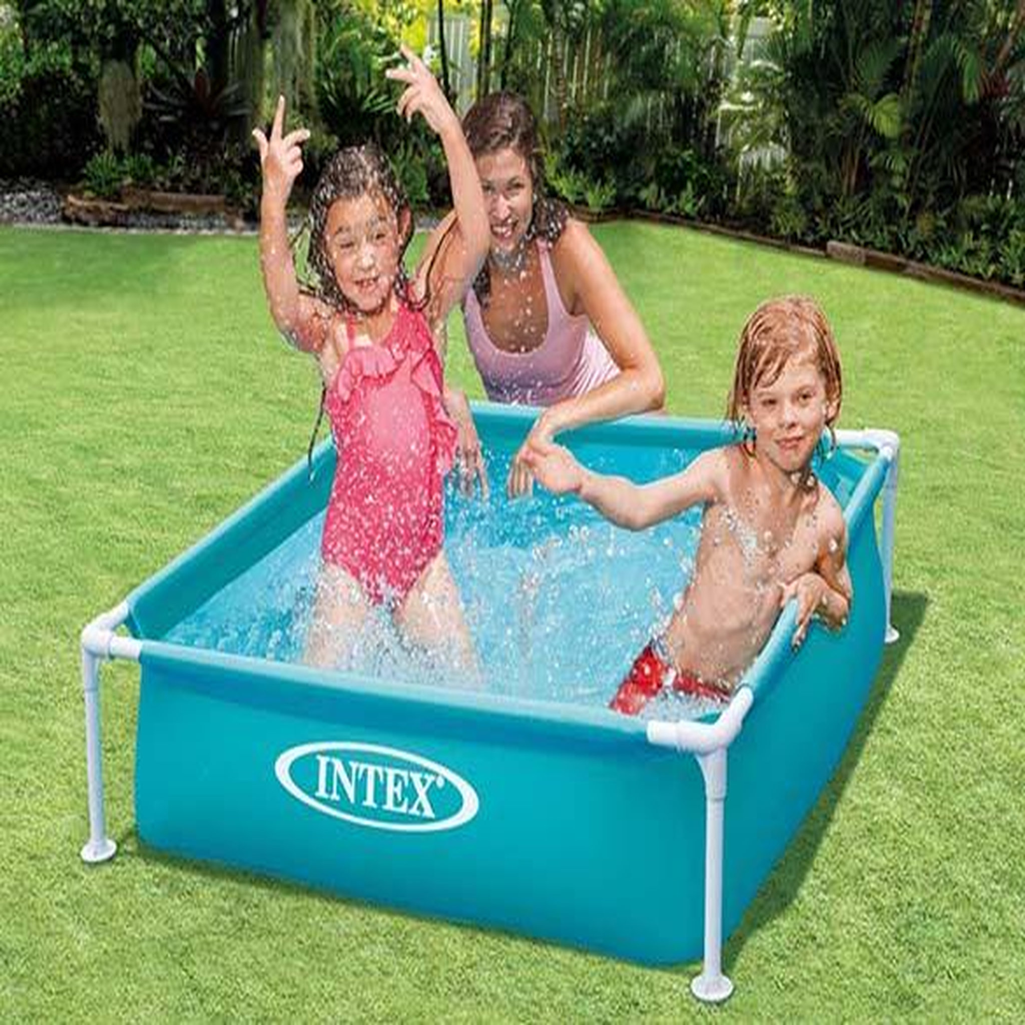Voir la diapositive 3 : INTEX Piscine tubulaire carrée 1,22 x 1,22  x 0,30 m - intex