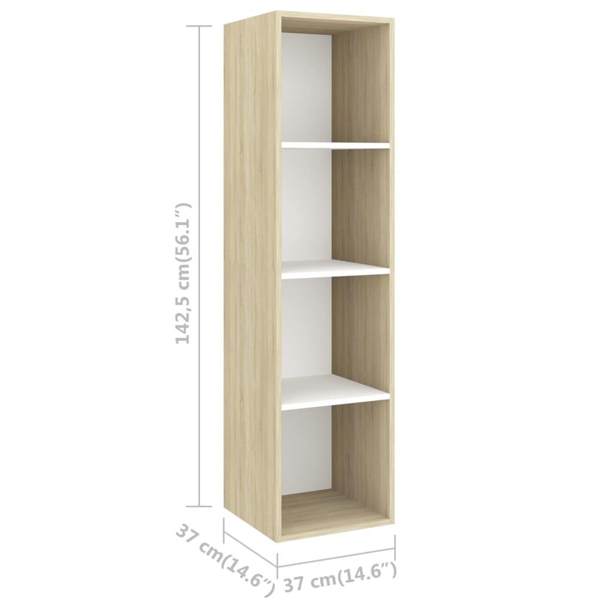 Voir la diapositive 5 : VIDAXL Meubles TV muraux 2 pcs Blanc et chene sonoma Bois d'ingenierie