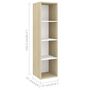 Voir la diapositive 5 : VIDAXL Meubles TV muraux 2 pcs Blanc et chene sonoma Bois d'ingenierie