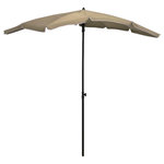 VIDAXL Parasol de jardin avec mat 200x130 cm taupe