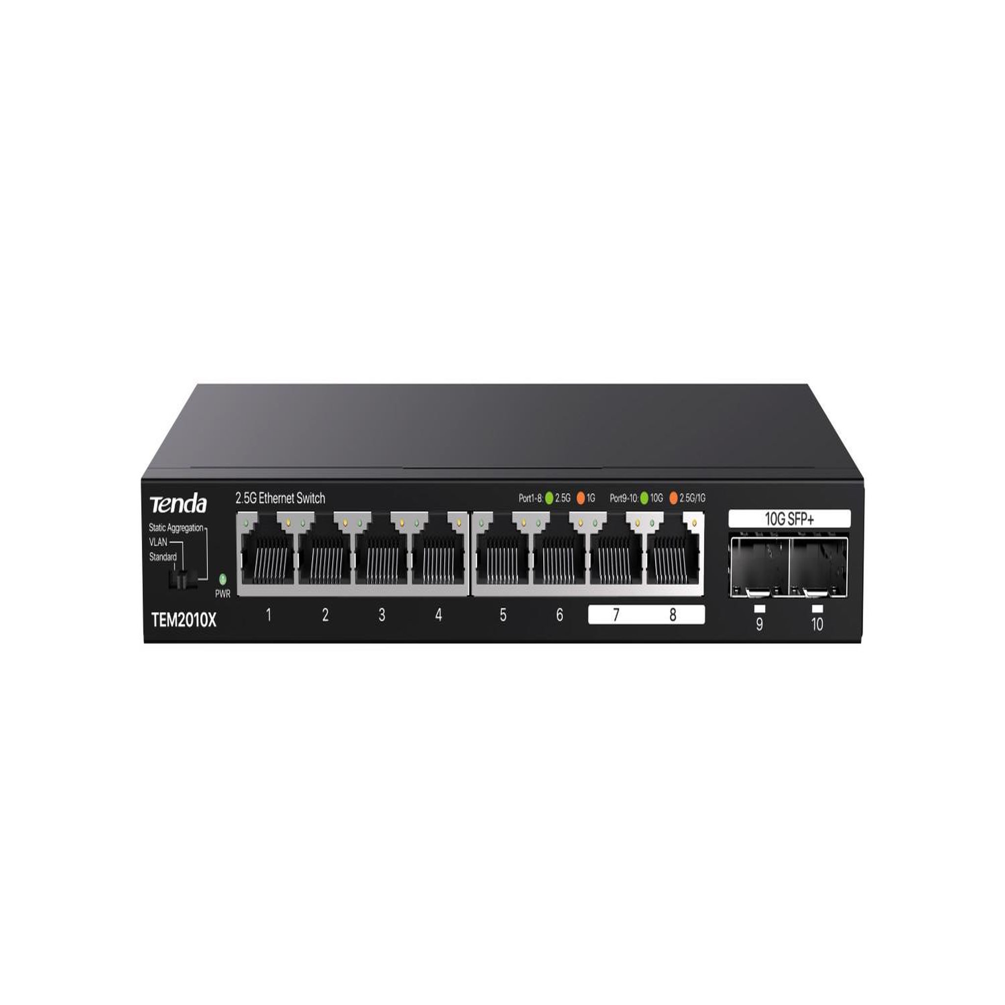 Voir la diapositive 2 : Tenda Switch Tenda TEM2010X 8 ports RJ-45 2,5 Gbit/s