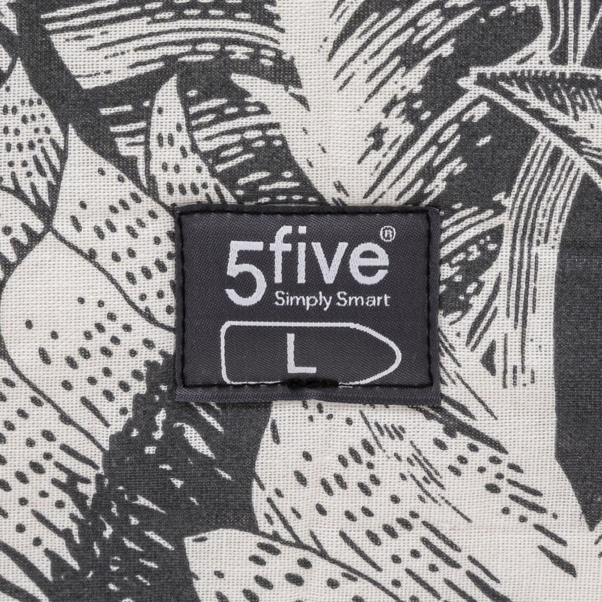 Voir la diapositive 2 : FIVE Housse à repasser 5 couches imprimé tropical - Noir et blanc