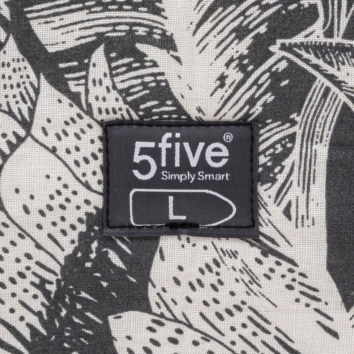 FIVE Housse à repasser 5 couches imprimé tropical - Noir et blanc