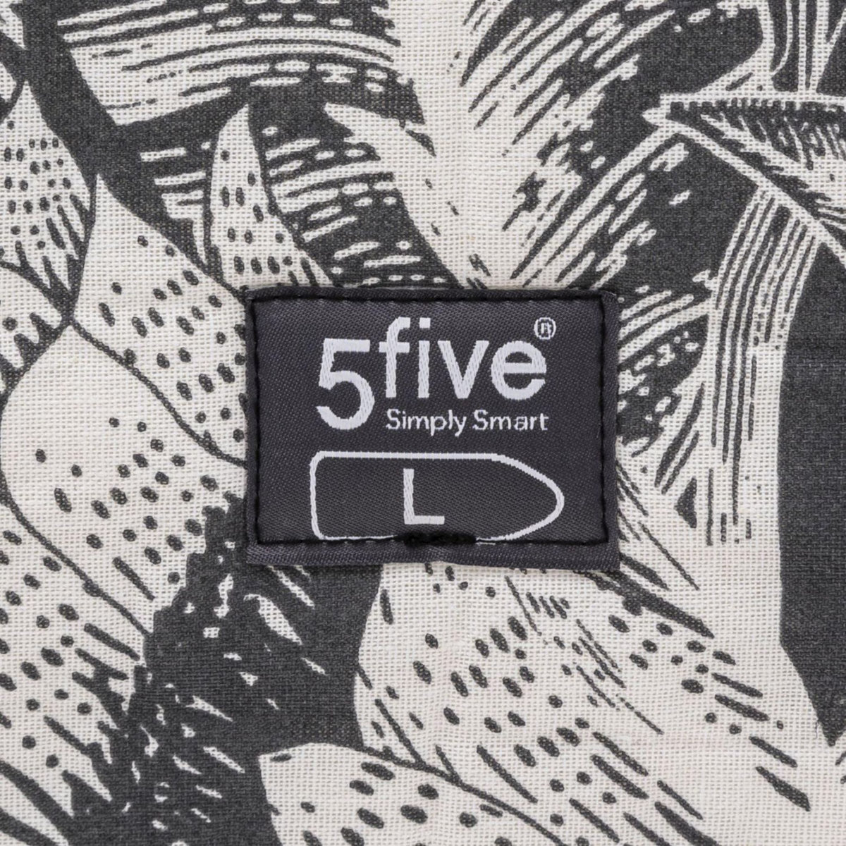FIVE Housse à repasser 5 couches imprimé tropical - Noir et blanc
