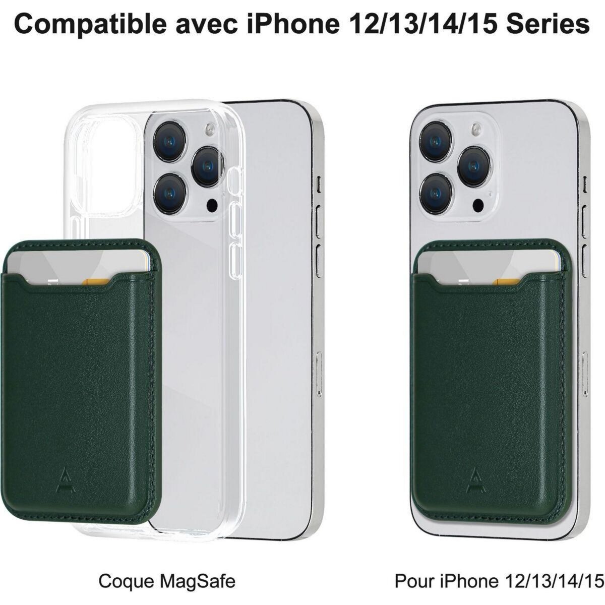 ADEQWAT Porte-cartes Magnétique Vert