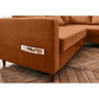 Voir la diapositive 4 : LISA DESIGN Anna - canapé d'angle droit - 5 places - convertible - en velours