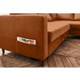 Voir la diapositive 4 : LISA DESIGN Anna - canapé d'angle droit - 5 places - convertible - en velours