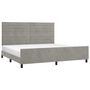 Voir la diapositive 3 : VIDAXL Cadre de lit sans matelas gris clair 200x200 cm velours