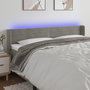 Voir la diapositive 1 : VIDAXL Tete de lit a LED Gris clair 163x16x78/88 cm Velours