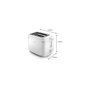 Voir la diapositive 2 : Philips Grille-pain HD2511/00 Toaster blanc Série 3000, 2 fentes, 900W