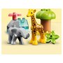 Voir la diapositive 5 : LEGO Duplo 10971 Animaux sauvages d'Afrique, Jouet sur le Safari pour Enfants de 2 Ans avec Figurines d'Éléphant et de Girafe, avec Tapis de Jeu