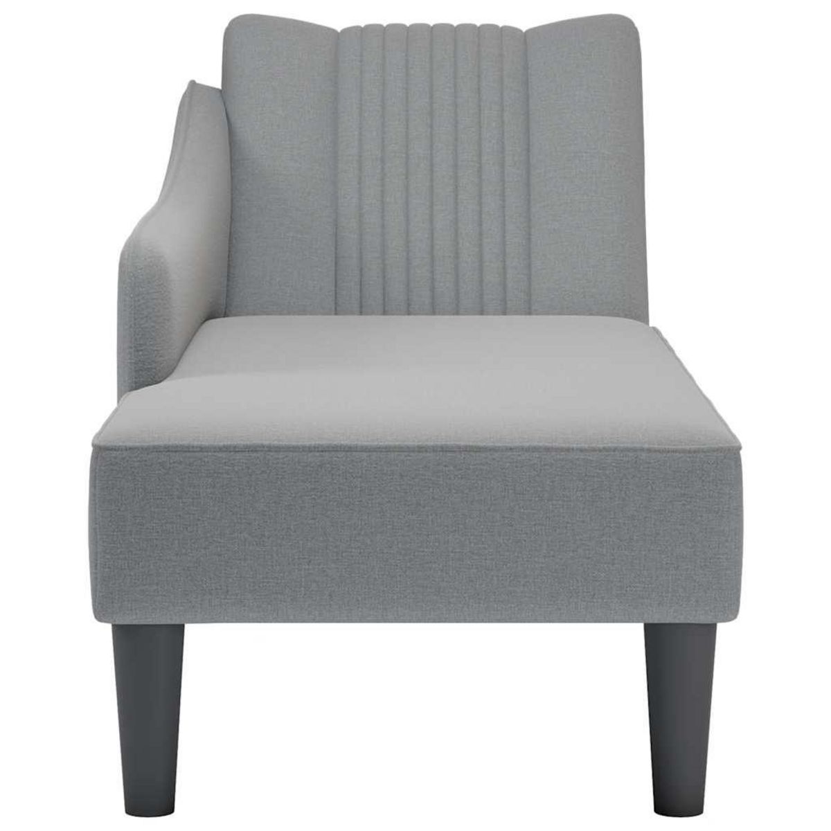 VIDAXL Fauteuil long avec accoudoir droit gris clair tissu