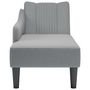 Voir la diapositive 4 : VIDAXL Fauteuil long avec accoudoir droit gris clair tissu