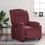 Voir la diapositive 1 : VIDAXL Fauteuil de massage inclinable electrique rouge bordeaux