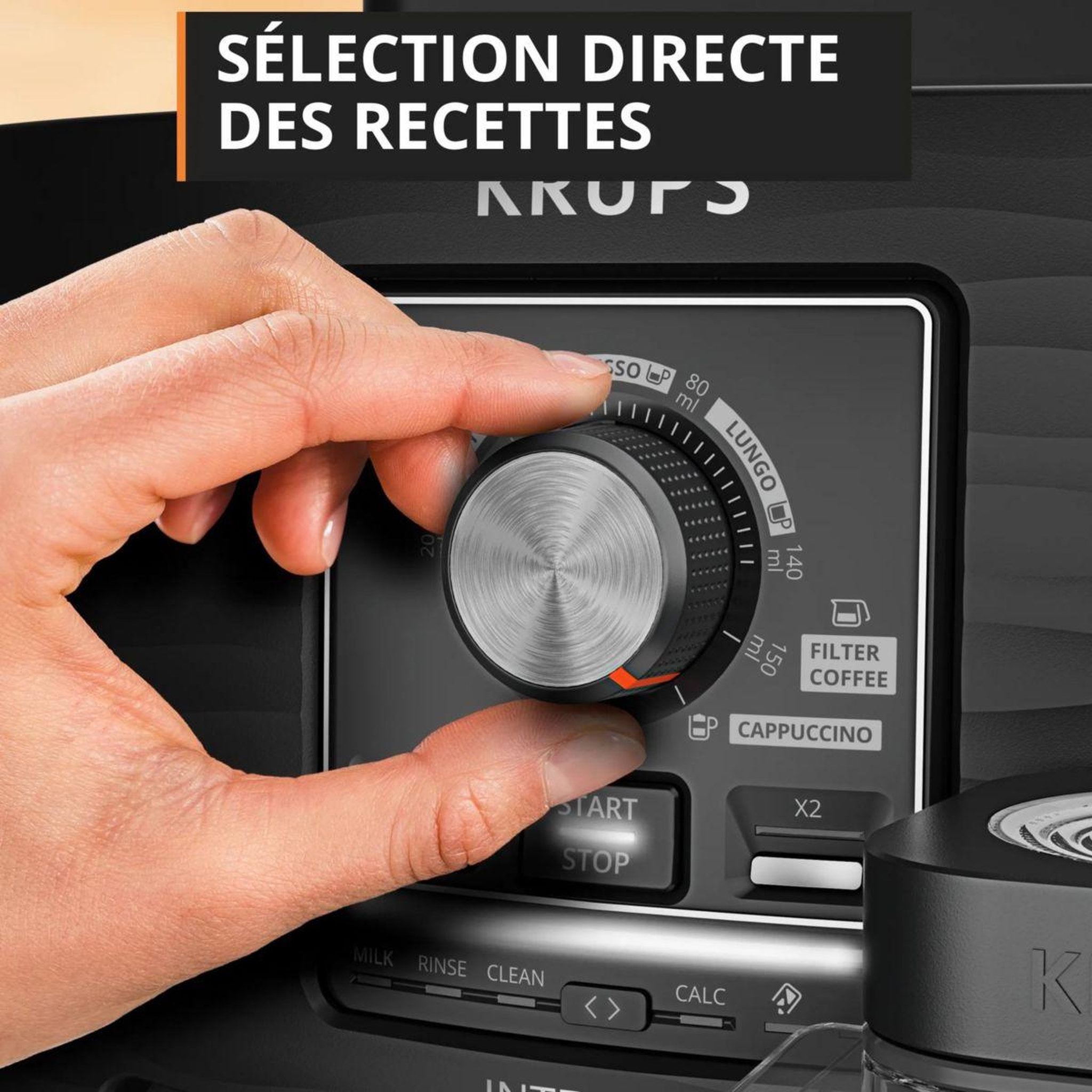 Voir la diapositive 5 : KRUPS Expresso broyeur intensity lait, machine espresso automatique, 5 boissons ea5028e0