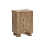 SWEEEK Table de chevet décor bois de manguier 1 porte réversible Pondi