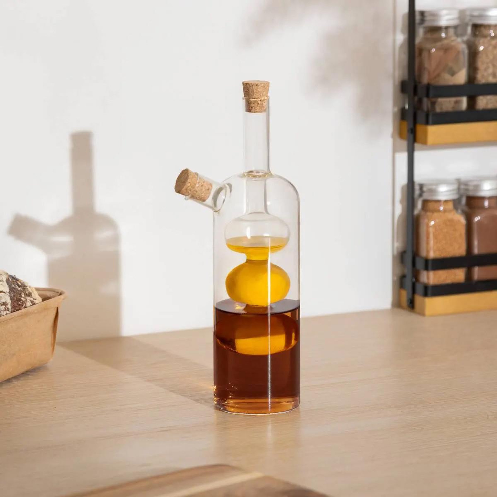 Voir la diapositive 2 : FIVE Bouteille Huile & Vinaigre 2 en 1  Design  21cm