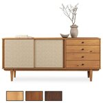 IDIMEX Buffet SIMONA L 175 cm en bois massif. Coloris disponibles : Marron