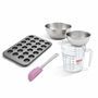 Voir la diapositive 1 : ZENKER Set de 5 ustensiles de pâtisserie moule à gâteaux bol spatule et verre doseur Black metallic Black mettallic Zenker  Black mettallic